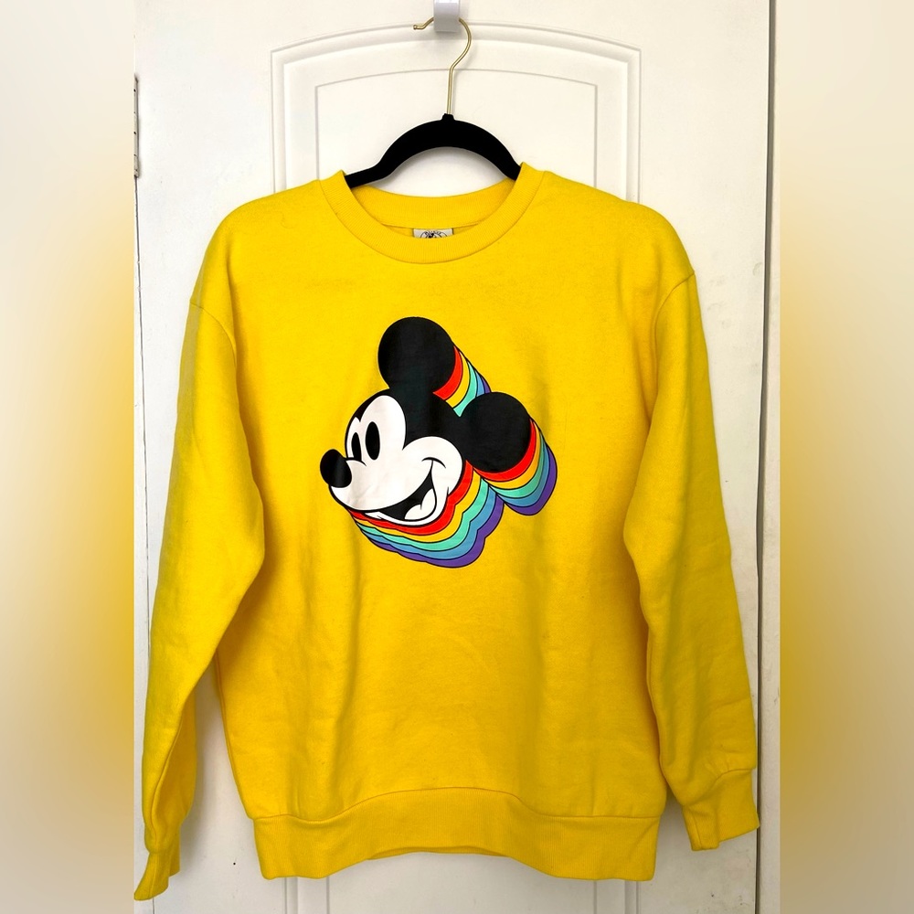 Disney Yellow Crewneck Sweathshirt